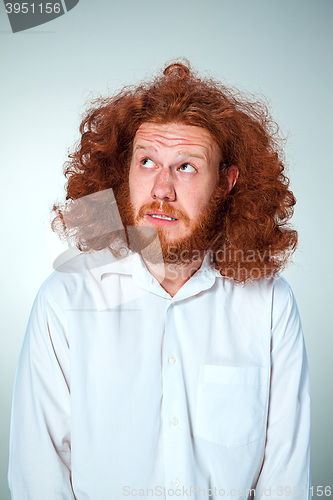 Image of The young man looking aside