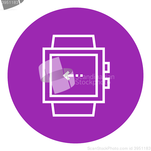 Image of Smartwatch line icon.
