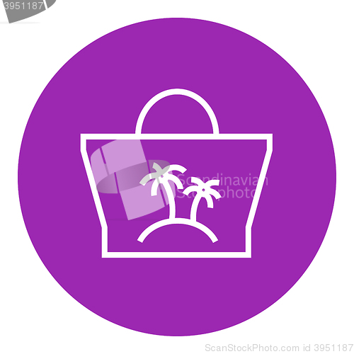 Image of Beach bag line icon.