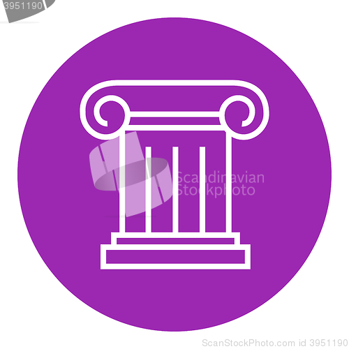 Image of Ancient column line icon.