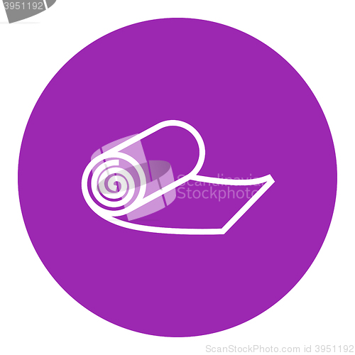 Image of Camping carpet line icon.