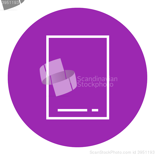 Image of Touch screen tablet line icon.