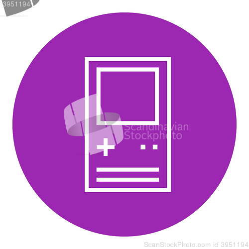 Image of Electronic game line icon.