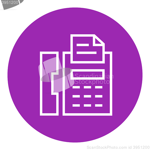 Image of Fax machine line icon.