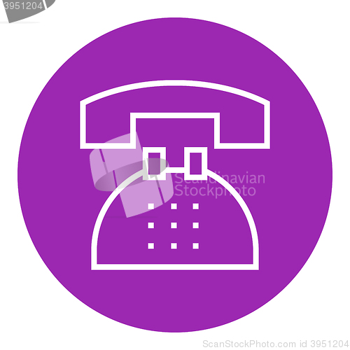 Image of Telephone line icon.