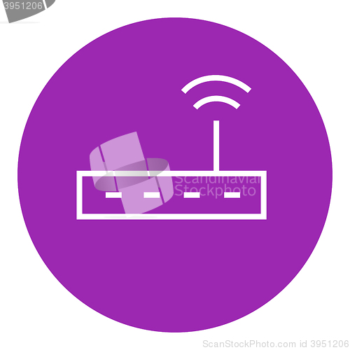 Image of Wireless router line icon.