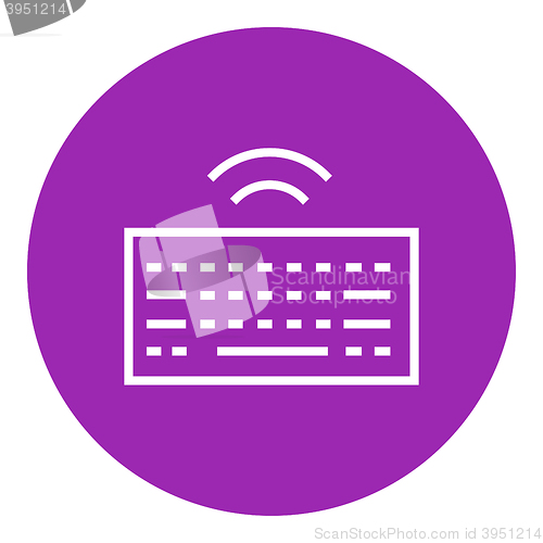 Image of Wireless keyboard line icon.