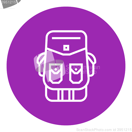 Image of Backpack line icon.