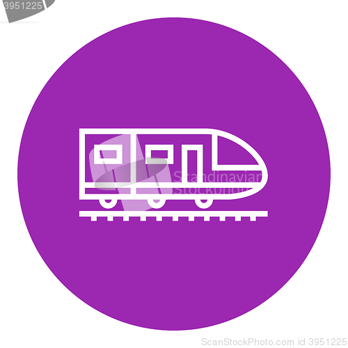 Image of Modern high speed train line icon.