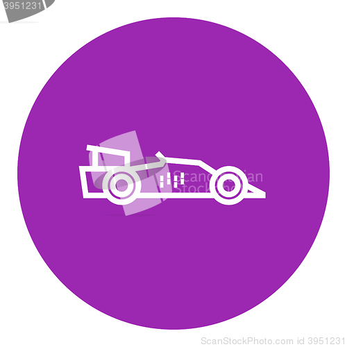 Image of Race car line icon.