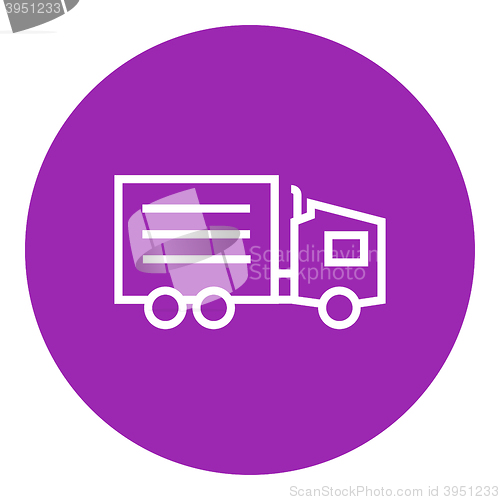 Image of Delivery truck line icon.