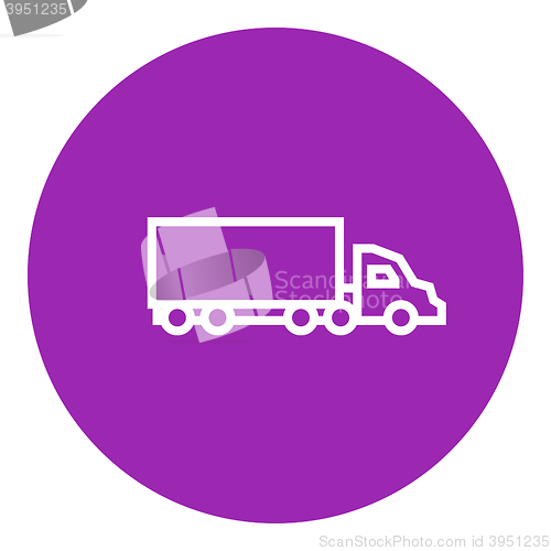 Image of Delivery truck line icon.