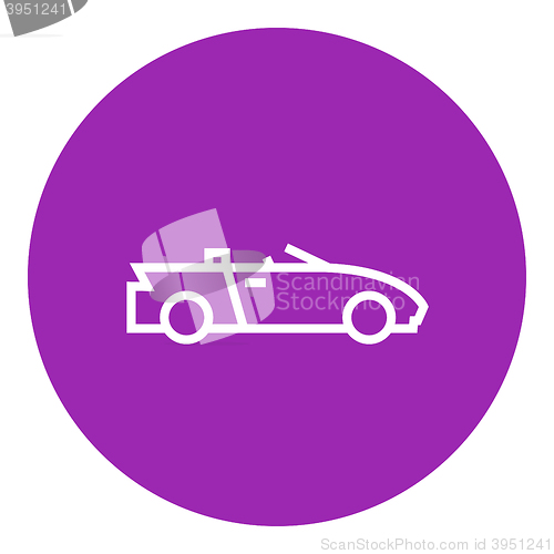 Image of Convertible car line icon.