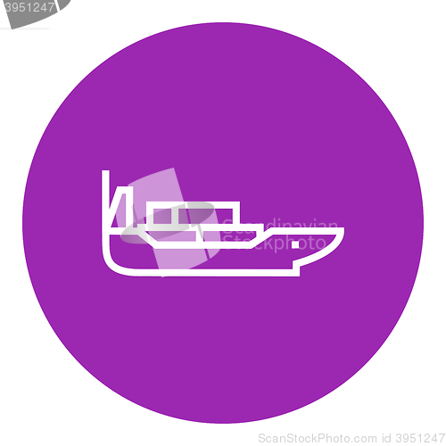 Image of Cargo container ship line icon.