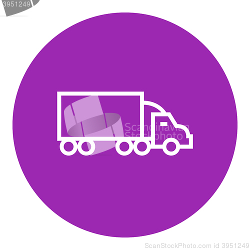 Image of Delivery truck line icon.