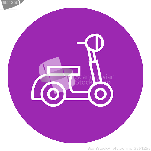 Image of Scooter line icon.