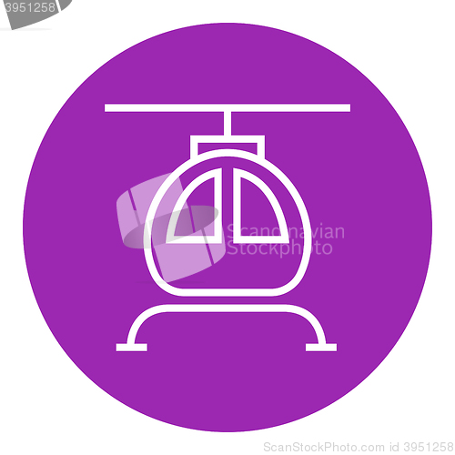 Image of Helicopter line icon.