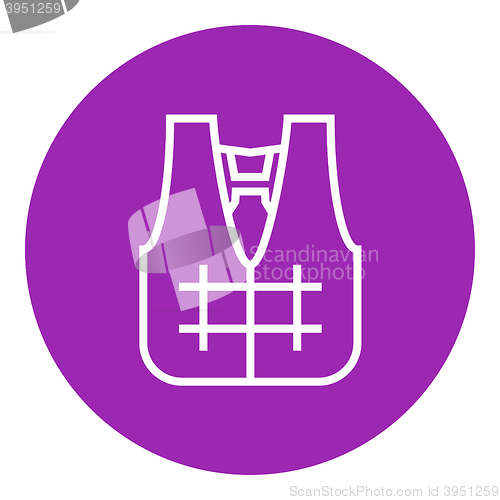 Image of Life vest line icon.