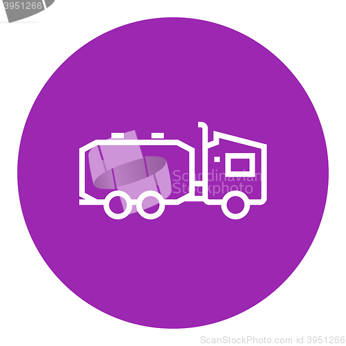 Image of Truck liquid cargo line icon.