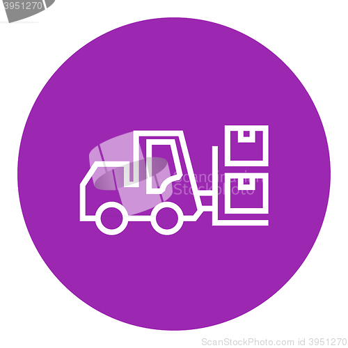 Image of Forklift line icon.