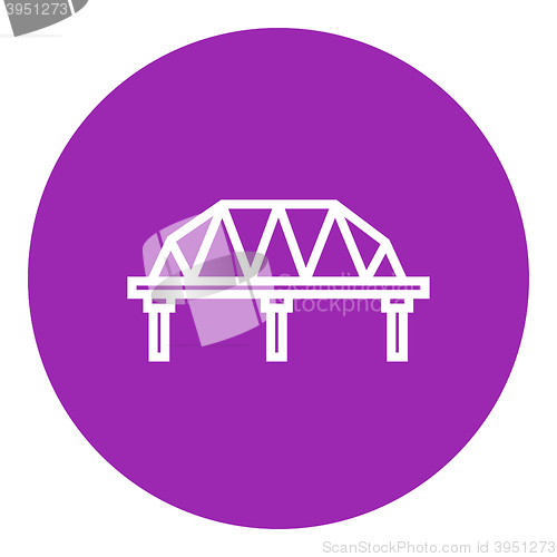 Image of Rail way bridge line icon.