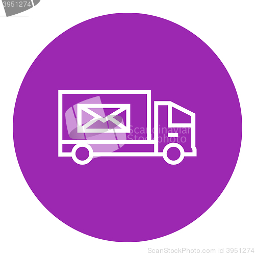 Image of Mail van line icon.