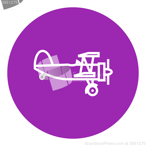 Image of Propeller plane line icon.