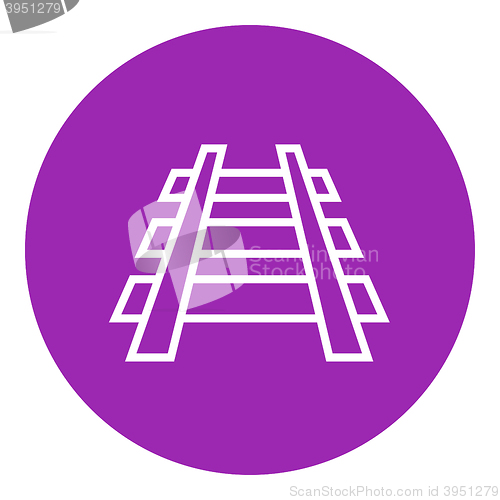 Image of Railway track line icon.