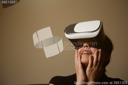 Image of Woman with glasses of virtual reality