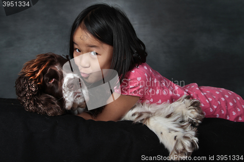 Image of Child and dog