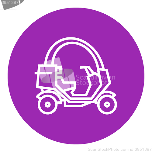 Image of Rickshaw line icon.