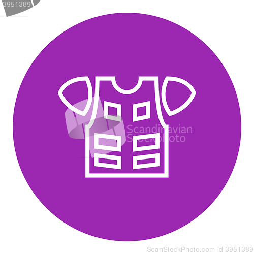 Image of Motorcycle suit line icon.