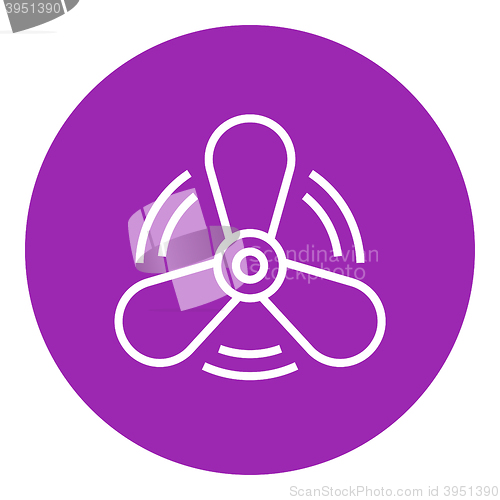 Image of Boat propeller line icon.