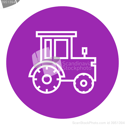 Image of Tractor line icon.