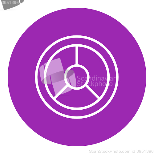 Image of Steering wheel line icon.