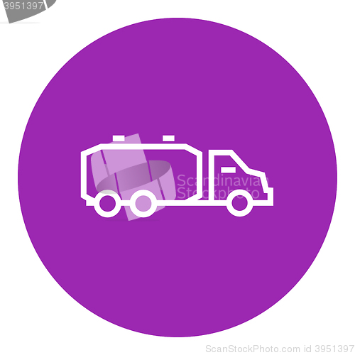 Image of Truck liquid cargo line icon.