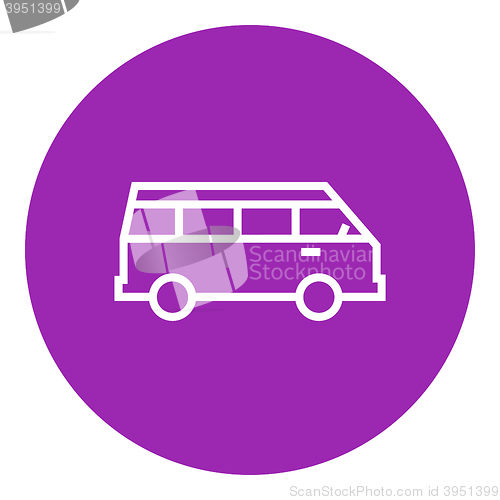 Image of Minibus line icon.
