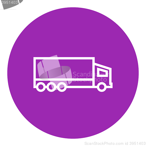 Image of Delivery truck line icon.