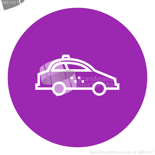 Image of Taxi car line icon.