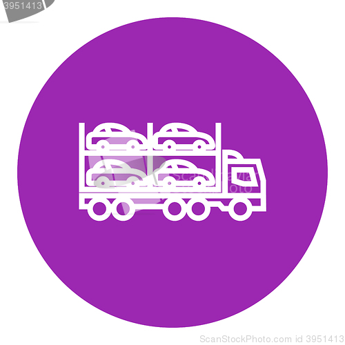 Image of Car carrier line icon.