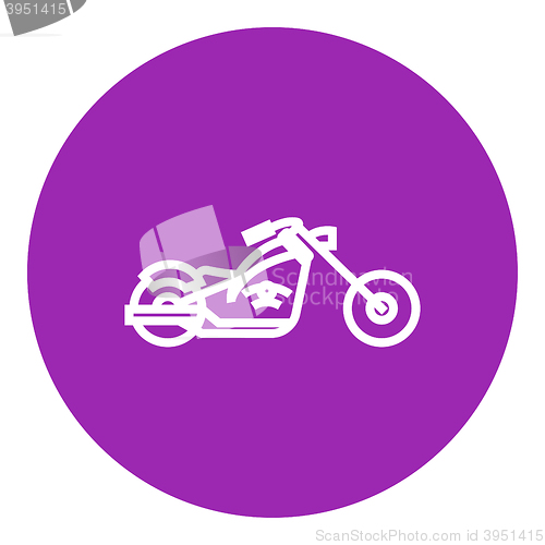 Image of Motorcycle line icon.