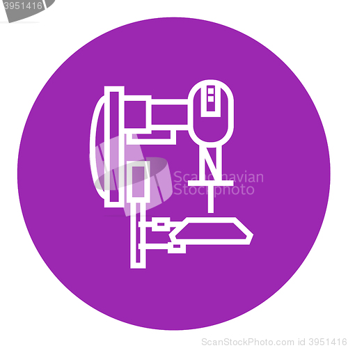 Image of Industrial automated robot line icon.