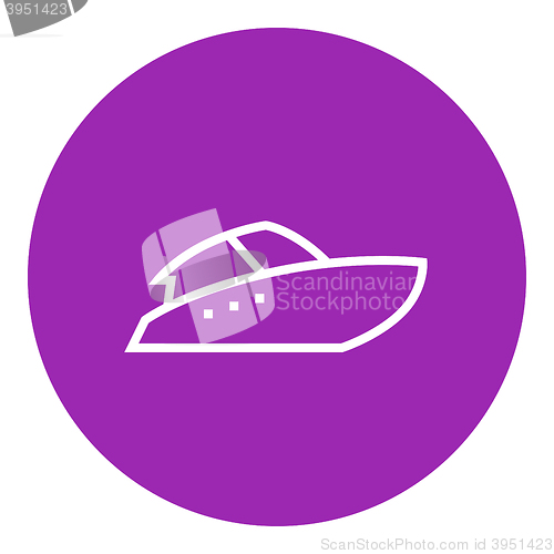 Image of Speedboat line icon.