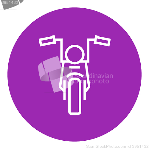 Image of Motorcycle line icon.