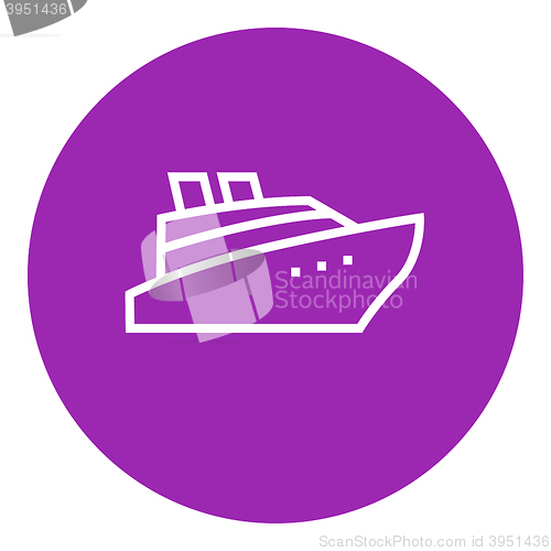 Image of Cruise ship line icon.