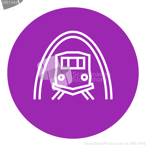 Image of Railway tunnel line icon.