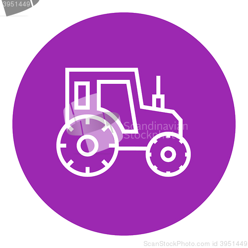 Image of Tractor line icon.