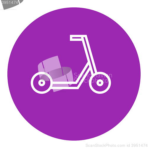 Image of Kick scooter line icon.