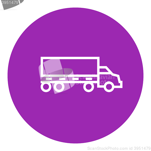 Image of Delivery truck line icon.