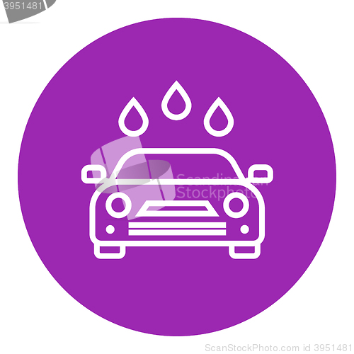 Image of Car wash line icon.